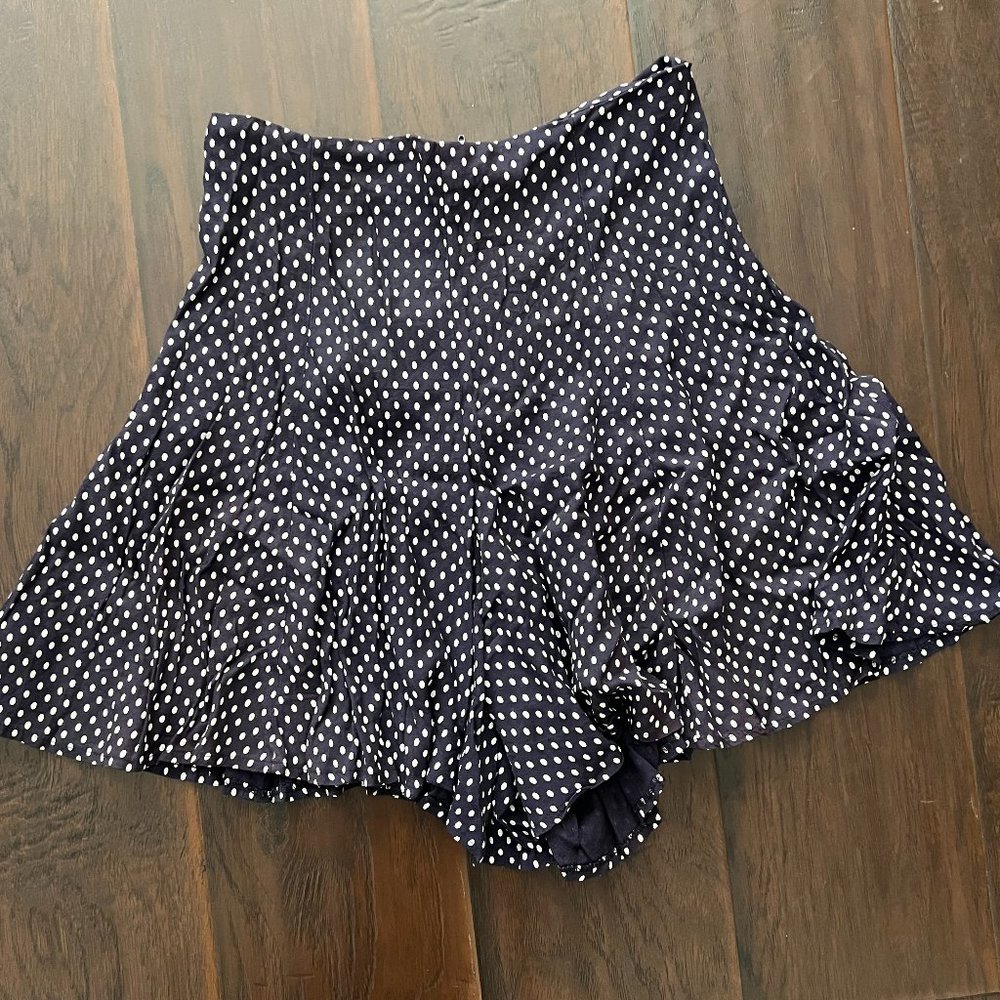 Vintage 90s Polka Dot High Waist Skirt-like Shorts (Sm)